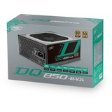 DeepCool DQ850-M-V2L enhed til strømforsyning 850 W 20+4 pin ATX Sort, PC strømforsyning Sort, 850 W, 100 - 240 V, 47 - 63 Hz, 12 A, Aktiv, 110 W