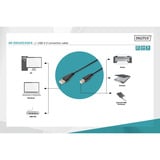 Digitus USB 2.0 tilslutningskabel USB-A (stik) > USB-B (stik) Sort
