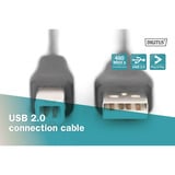 Digitus USB 2.0 tilslutningskabel USB-A (stik) > USB-B (stik) Sort