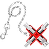KNIPEX 00 11 06, Topnøgle Sølv/Rød