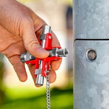 KNIPEX 00 11 06, Topnøgle Sølv/Rød