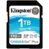 Kingston Canvas Go! Plus 1 TB SDXC, Hukommelseskort Sort