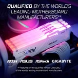 Kingston FURY FURY Beast 64 GB 5600 MT/s DDR5 CL40 DIMM (sæt med 2) White RGB XMP, Hukommelse Hvid, 64 GB, 2 x 32 GB, DDR5, 288-pin DIMM