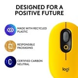 Logitech POP Mouse mus Ambidextrous RF trådløs + Bluetooth Optisk 4000 dpi Gul/Sort, Ambidextrous, Optisk, RF trådløs + Bluetooth, 4000 dpi, Gul