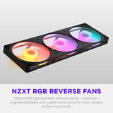 NZXT F420 RGB, Sag fan Sort