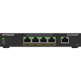 Netgear 5-Port Gigabit Ethernet High-Power PoE+ Plus Switch (GS305EPP) Administreret L2/L3 Gigabit Ethernet (10/100/1000) Strøm over Ethernet (PoE) Sort Sort, Administreret, L2/L3, Gigabit Ethernet (10/100/1000), Fuld duplex, Strøm over Ethernet (PoE)