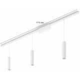 Philips Hue Perifo aflangt lysskinnesæt til loftsmontering (3 pendler), Lampe Hvid, Philips Hue White and Color ambiance Perifo aflangt lysskinnesæt til loftsmontering (3 pendler), Intelligent affjedringslys, Bluetooth, Hvid, Integreret LED, Metal, Syntetisk, Ikke-udskiftelig pære(r)