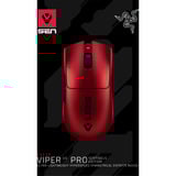Razer Viper V3 Pro - Sentinels Edition, Gaming mus mørk rød/Sort