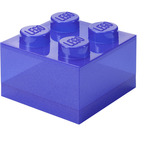 Room Copenhagen LEGO Storage Brick 4 Top Lid Glitter, Opbevaringsboks Violet/gennemsigtig