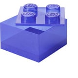 Room Copenhagen LEGO Storage Brick 4 Top Lid Glitter, Opbevaringsboks Violet/gennemsigtig