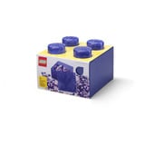 Room Copenhagen LEGO Storage Brick 4 Top Lid Glitter, Opbevaringsboks Violet/gennemsigtig