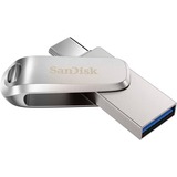 SanDisk Ultra Dual Drive Luxe USB-nøgle 512 GB USB Type-A / USB Type-C 3.2 Gen 1 (3.1 Gen 1) Rustfrit stål, USB-stik Sølv, 512 GB, USB Type-A / USB Type-C, 3.2 Gen 1 (3.1 Gen 1), 150 MB/s, Svirvel, Rustfrit stål