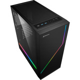 Sharkoon RGB FLOW Generaloverholt, Towerkabinet Sort
