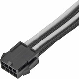 SilverStone PCIe forlængerledning SST-PP07E-PCIBW, Kabel Sort/Hvid