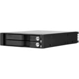 SilverStone SST-FS202B drevkabinet 2.5" HDD/SSD kabinet Sort, Indramning Sort, 2.5", SAS, SATA, SATA, HDD/SSD kabinet, Sort, Aluminium