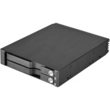 SilverStone SST-FS202B drevkabinet 2.5" HDD/SSD kabinet Sort, Indramning Sort, 2.5", SAS, SATA, SATA, HDD/SSD kabinet, Sort, Aluminium