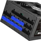 SilverStone ST1100-TI v2.0 enhed til strømforsyning 1100 W 20+4 pin ATX ATX Sort, PC strømforsyning Sort, 1100 W, 90 - 264 V, 1200 W, 47 - 63 Hz, Aktiv, 120 W