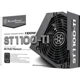 SilverStone ST1100-TI v2.0 enhed til strømforsyning 1100 W 20+4 pin ATX ATX Sort, PC strømforsyning Sort, 1100 W, 90 - 264 V, 1200 W, 47 - 63 Hz, Aktiv, 120 W