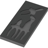 Wera 9880 Skumindsats til KNIPEX tænger sæt 1, tom, Depositum Sort/grå