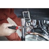 Wiha Omstillingsskralde 1/2", trykknap og kuglefastgørelse, Zyklop Sort/Rød