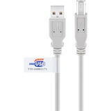 goobay 50833 USB-kabel 5 m USB 2.0 USB A USB B Grå grå, 5 m, USB A, USB B, USB 2.0, 480 Mbit/s, Grå