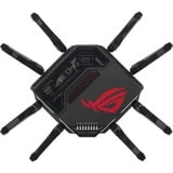 ASUS ROG Rapture GT-BE98 trådløs router 10 Gigabit Ethernet Quad-band (2.4 GHz / 5 GHz-1 / 5 GHz-2 / 6 GHz) Sort Wi-Fi 7 (802.11be), Quad-band (2.4 GHz / 5 GHz-1 / 5 GHz-2 / 6 GHz), Ethernet LAN, Sort, Bordplade router