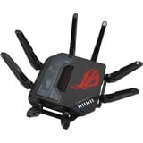 ASUS ROG Rapture GT-BE98 trådløs router 10 Gigabit Ethernet Quad-band (2.4 GHz / 5 GHz-1 / 5 GHz-2 / 6 GHz) Sort Wi-Fi 7 (802.11be), Quad-band (2.4 GHz / 5 GHz-1 / 5 GHz-2 / 6 GHz), Ethernet LAN, Sort, Bordplade router