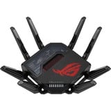 ASUS ROG Rapture GT-BE98 trådløs router 10 Gigabit Ethernet Quad-band (2.4 GHz / 5 GHz-1 / 5 GHz-2 / 6 GHz) Sort Wi-Fi 7 (802.11be), Quad-band (2.4 GHz / 5 GHz-1 / 5 GHz-2 / 6 GHz), Ethernet LAN, Sort, Bordplade router