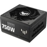 ASUS TUF Gaming 750W Gold enhed til strømforsyning 20+4 pin ATX ATX Sort, PC strømforsyning Sort, 750 W, 100 - 240 V, 130 W, 744 W, 130 W, 9,6 W
