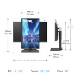 BenQ SW272QN, LED-skærm Sort