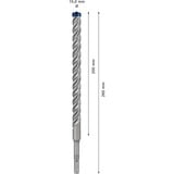 Bosch Expert SDS plus-7X Hammer drill bit 1 stk, Boremaskine Borehammer, Hammer drill bit, 1,5 cm, 265 mm, Beton, Sten, 20 cm