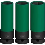 Bosch PRO Impact topnøglesæt 1/2", 3 dele Sort