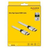 DeLOCK 85366 HDMI-kabel 1 m HDMI Type A (Standard) Sølv Sølv, 1 m, HDMI Type A (Standard), HDMI Type A (Standard), 3D, 48 Gbit/sek., Sølv