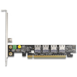 DeLOCK PCI Express x16 kort til 4 x intern SFF-8654 4i NVMe 