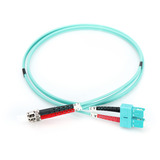 Digitus LWL patchkabel, duplex, ST > SC stik, multimode OM3 Turkis
