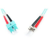 Digitus LWL patchkabel, duplex, ST > SC stik, multimode OM3 Turkis
