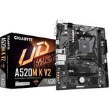 GIGABYTE A520M K V2 bundkort AMD A520 Stik AM4 micro ATX AMD, Stik AM4, AMD Ryzen 3000 Series, AMD Ryzen 5000 Series, Stik AM4, DDR4-SDRAM, 64 GB