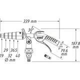 Hazet 9048P-2/3 tilbehør til højtryksrenser Bil rengøringssæt, Blæse værktøj Sort/Blå, Bil rengøringssæt, Gardena, Sort, Turkis, 400 g