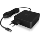 ICY BOX IB-PS101-PD Laptop, Smartphone, Tablet Sort Vekselstrøm Indendørs, Oplader Sort, Indendørs, Vekselstrøm, 20 V, 1,8 m, Sort