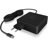 ICY BOX IB-PS101-PD Sort Indendørs, Oplader Sort, Indendørs, Vekselstrøm, 20 V, 1,8 m, Sort