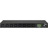 Inter-Tech PDU SA-0816, 16A, Strømskinne Sort