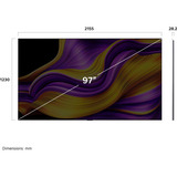 LG OLED97G57LW, OLED-TV Sølv/Sort