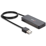 Lindy 42986 interface hub USB 2.0 480 Mbit/s Sort, USB hub USB 2.0, USB 2.0, 480 Mbit/s, Sort, Plast, Rundt kabel