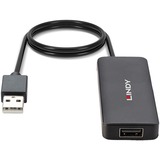Lindy 42986 interface hub USB 2.0 480 Mbit/s Sort, USB hub USB 2.0, USB 2.0, 480 Mbit/s, Sort, Plast, Rundt kabel