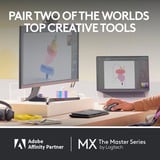Logitech MX Master 3S til Mac, Mus Lys grå