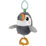 Mattel Flap & Go Toucan, Plysdyr grå/Hvid, Legetøjsfugl, 0 År
