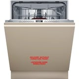 Neff N 50 Fuldt indbygget 14 kuverter, Opvaskemaskine Fuldt indbygget, Fuld størrelse (60 cm), Sølv, Hvid, Knapper, Trådløs, LED