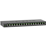 Netgear GS316 Ikke administreret L2 Gigabit Ethernet (10/100/1000) Sort, Switch Sort, Ikke administreret, L2, Gigabit Ethernet (10/100/1000), Kan monteres på væggen