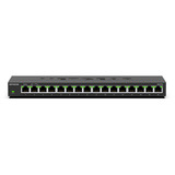 Netgear GS316 Ikke administreret L2 Gigabit Ethernet (10/100/1000) Sort, Switch Sort, Ikke administreret, L2, Gigabit Ethernet (10/100/1000), Kan monteres på væggen
