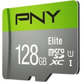 PNY Elite microSD 128 GB, Hukommelseskort grå/Grøn